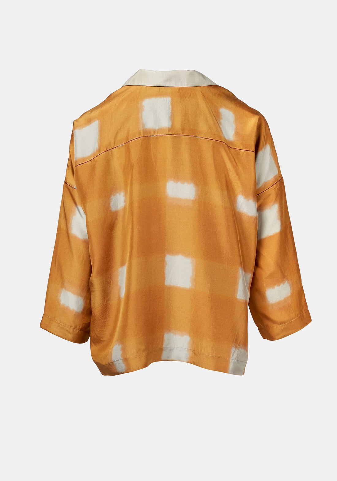 Shirt Botanic Collar Watercolour Checks Amber