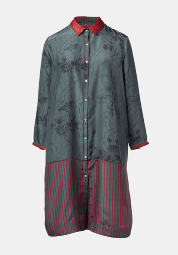 Tunic Chopin Taj Flowers Duck Green