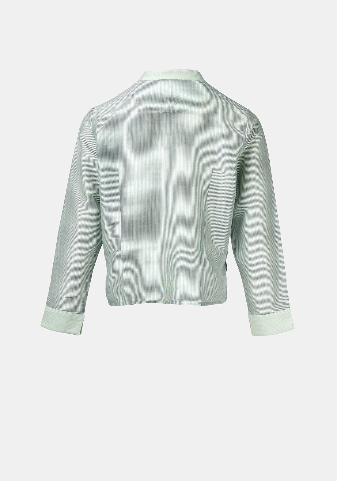 Shirt Geisha Stripes Silver Green