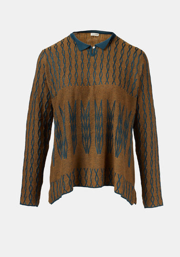 Top Key Polo Collar Amber