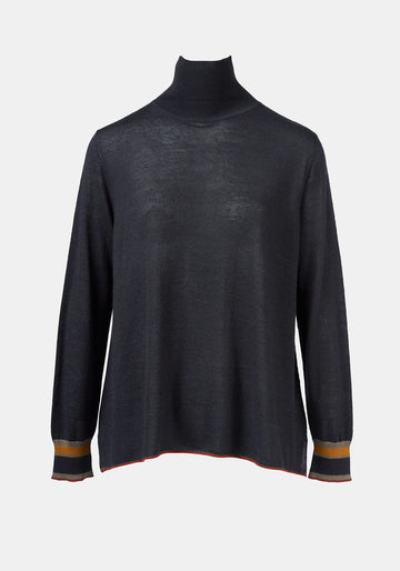 Top Key Turtle Neck Dark Night
