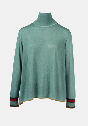 Top Key Turtle Neck Malachite Green