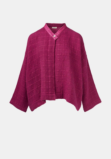 Coat Ailko Hemp Checks Fuschia