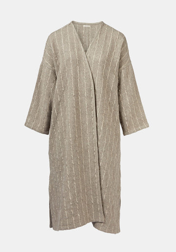 Coat Lall Hemp Stripes Natural Yak