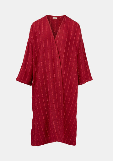 Coat Lall Hemp Stripes Cherry