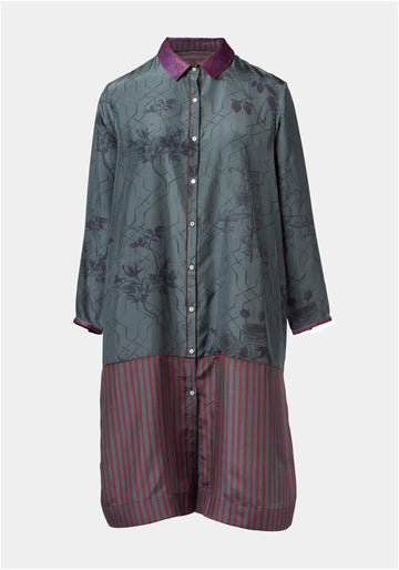 Tunic Chopin Taj Flowers Duck Green