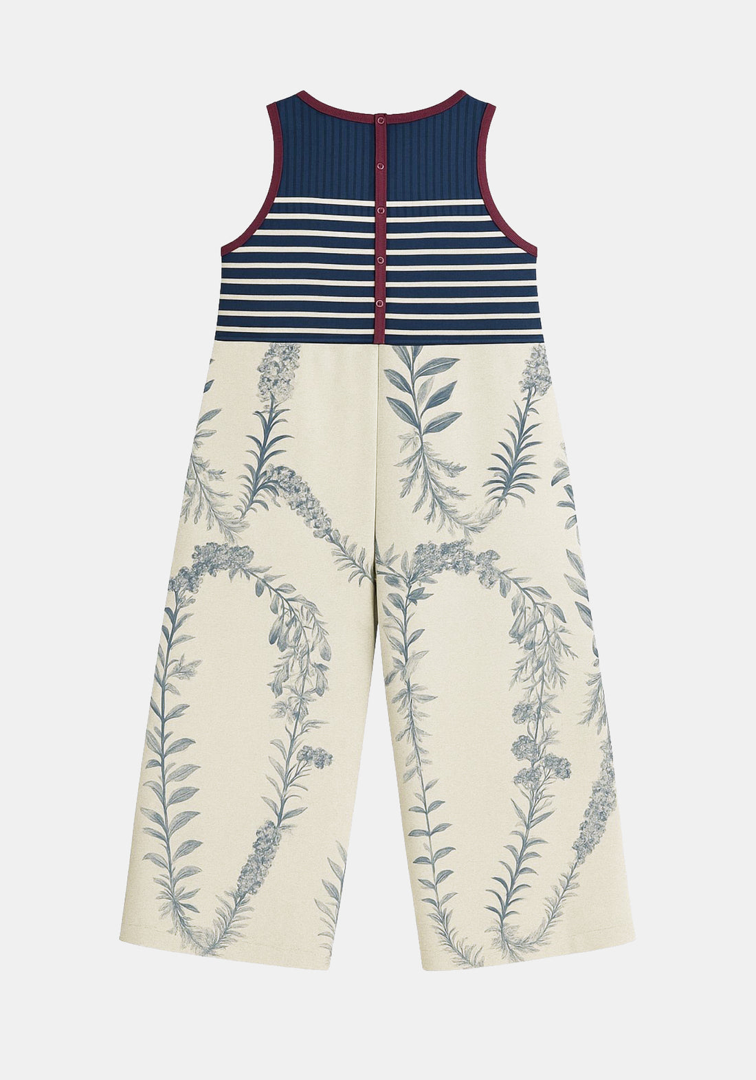 Trousers Jumpsuit Flowers Crown Indigo l Aloe Wash