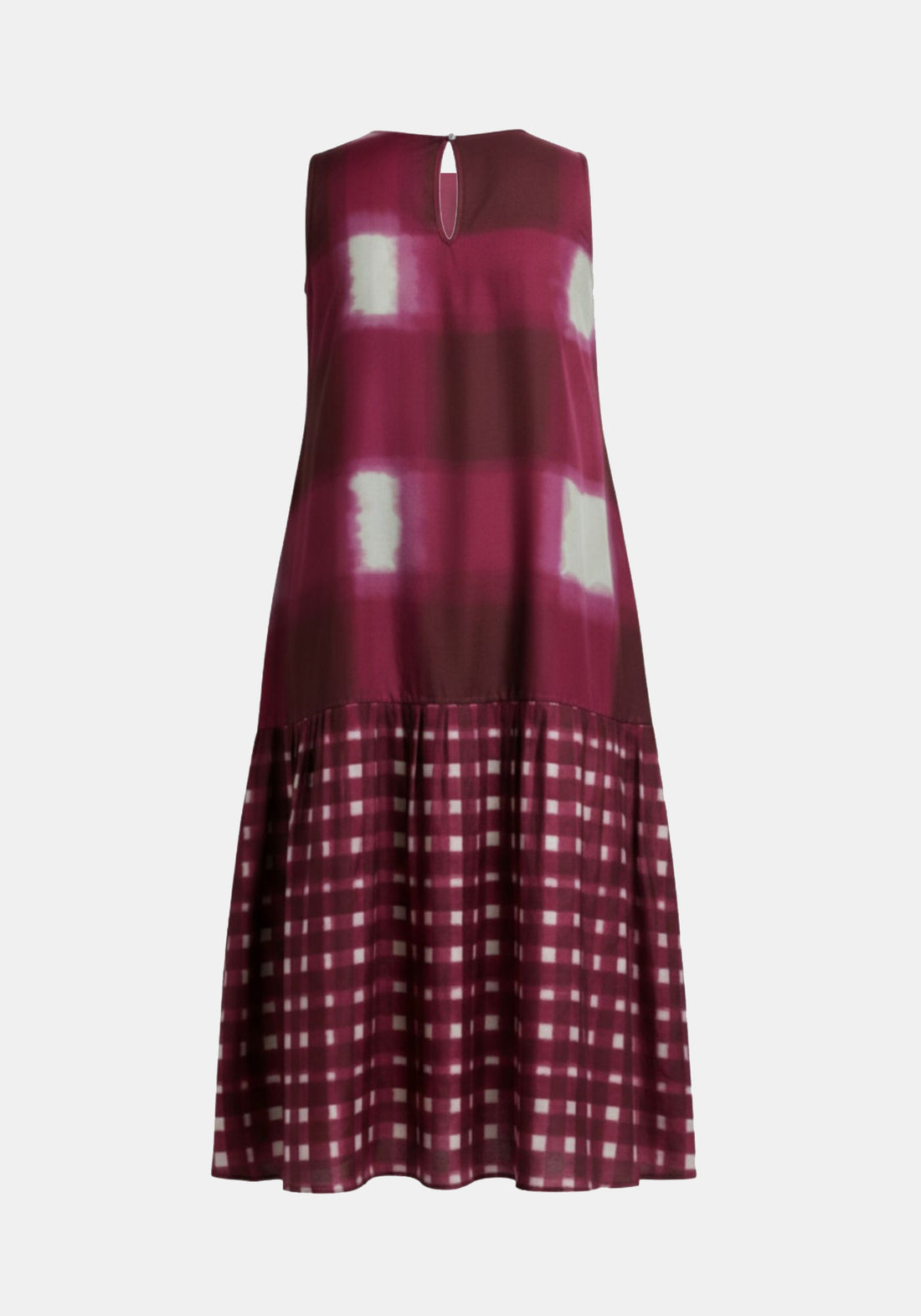 Dress Yabalka Watercolour Checks Beet Red