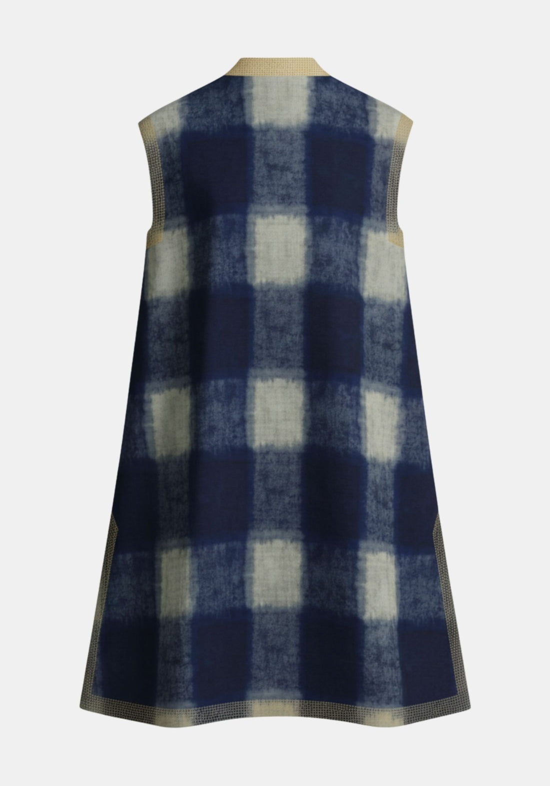 Dress Selkie Watercolour Checks Indigo