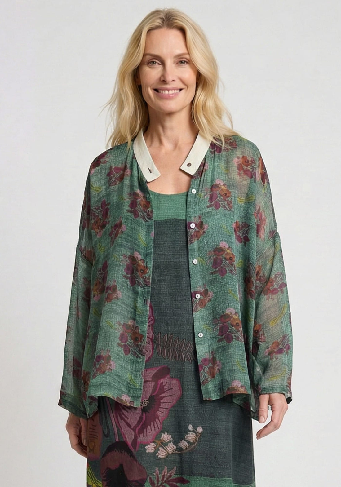 Shirt Aiko Poppies Bouquet Multicolour