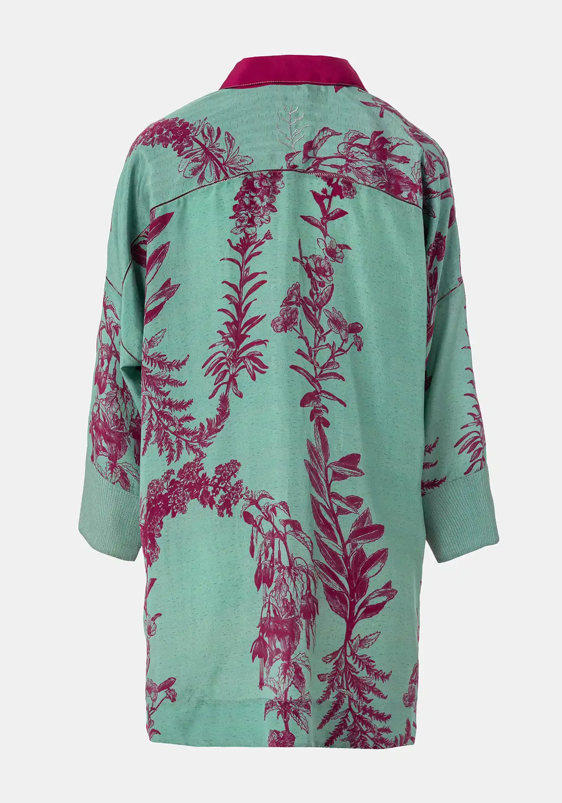 Shirt Botanic Long Cuffs Flowers Crown Jadeite