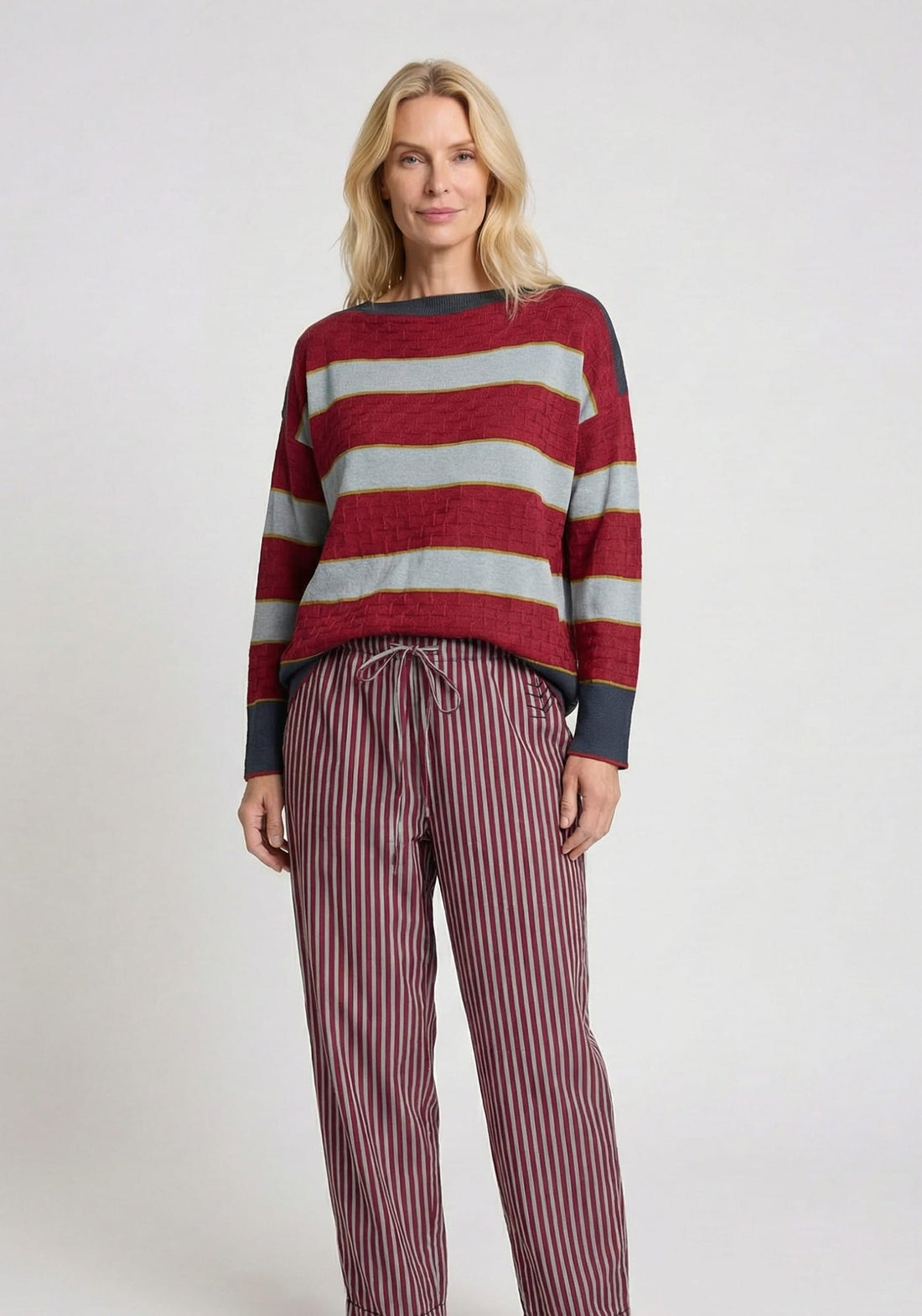 Trousers Oriental Stripes TM Rouge