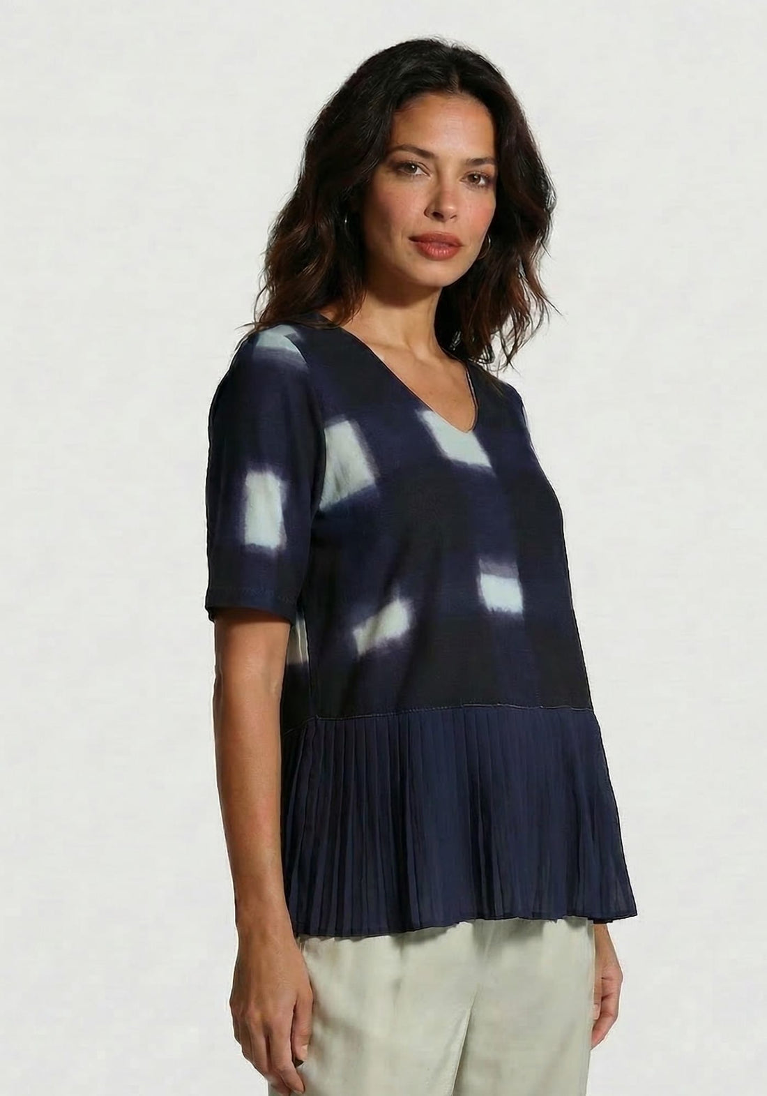 Top Star Watercolour Checks Indigo