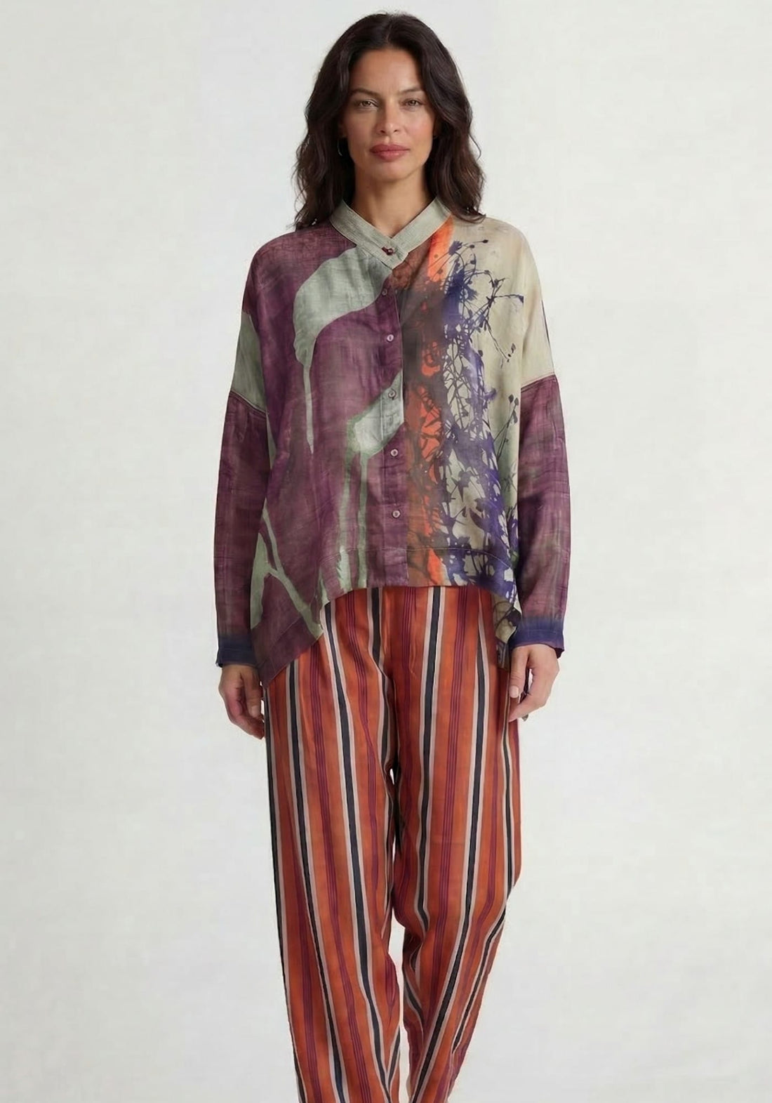 Trousers Peter Stripes mood Burnt Ochre