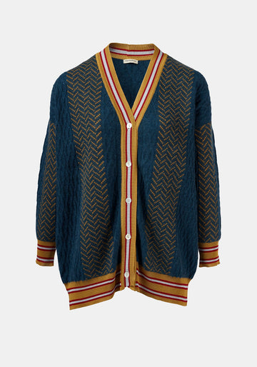 Cardigan Long Jacquard Cables