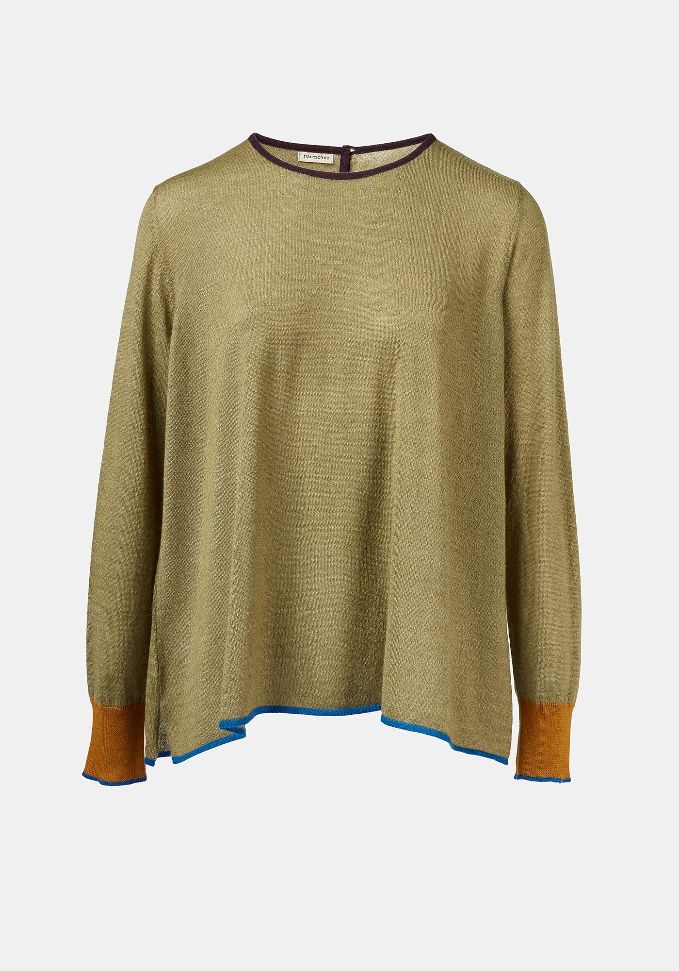 Top Key Round Neck Sage Green