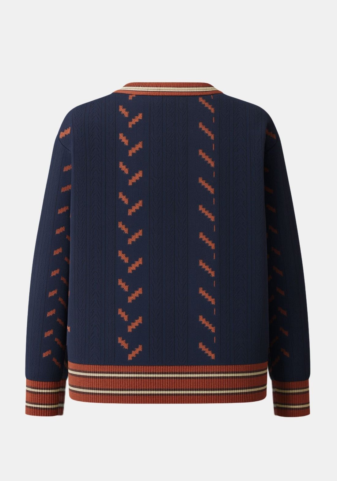 Cardigan Long Jacquard Cable Indigo