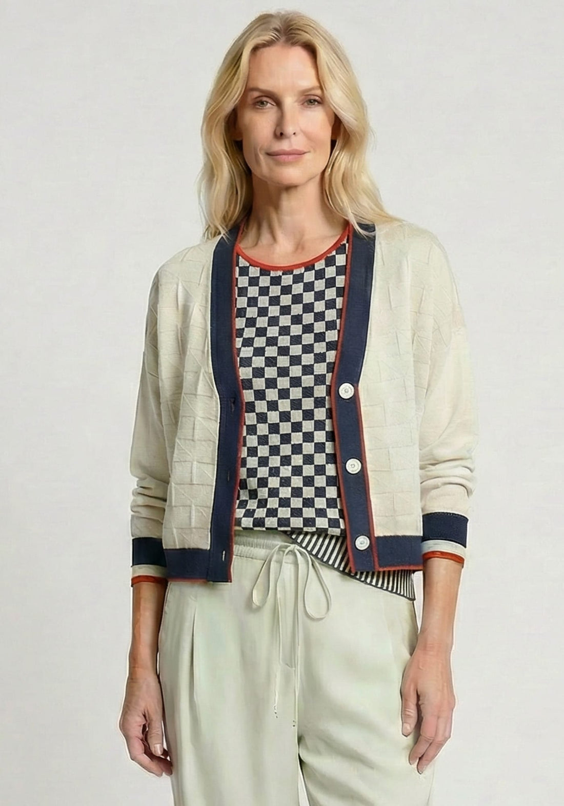 Cardigan Mini Diamonds Indigo