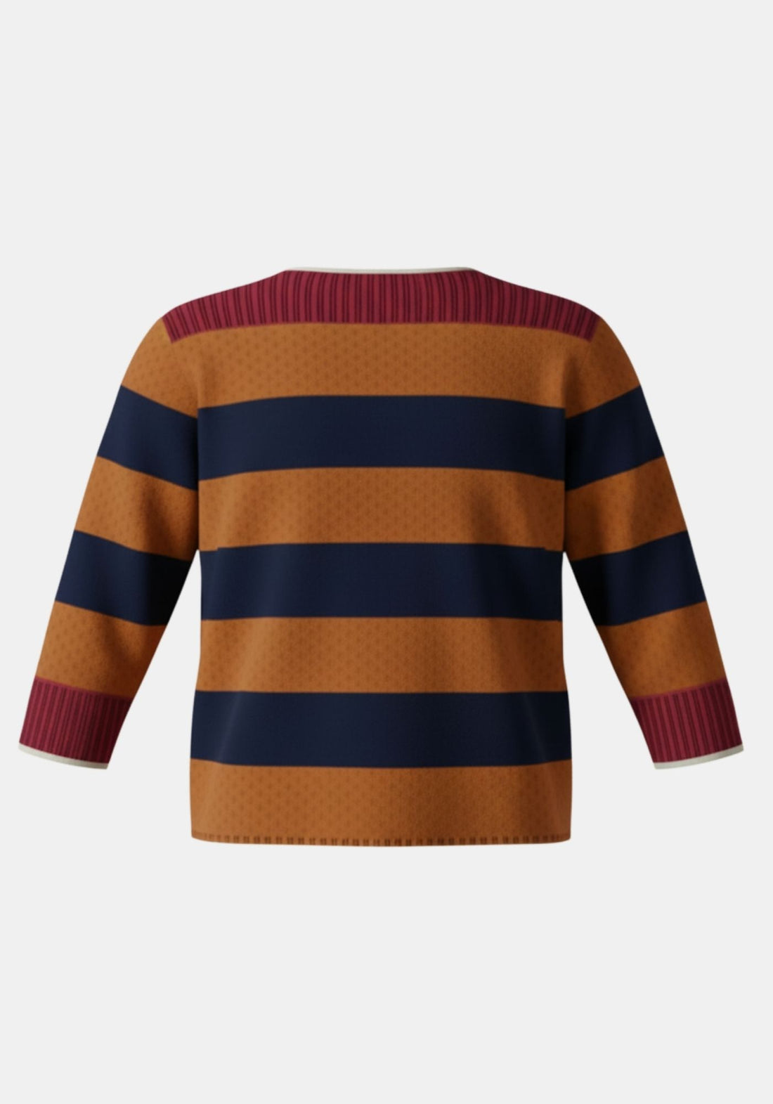 Jumper Pelican Stripes Indigo l Burnt Ochre