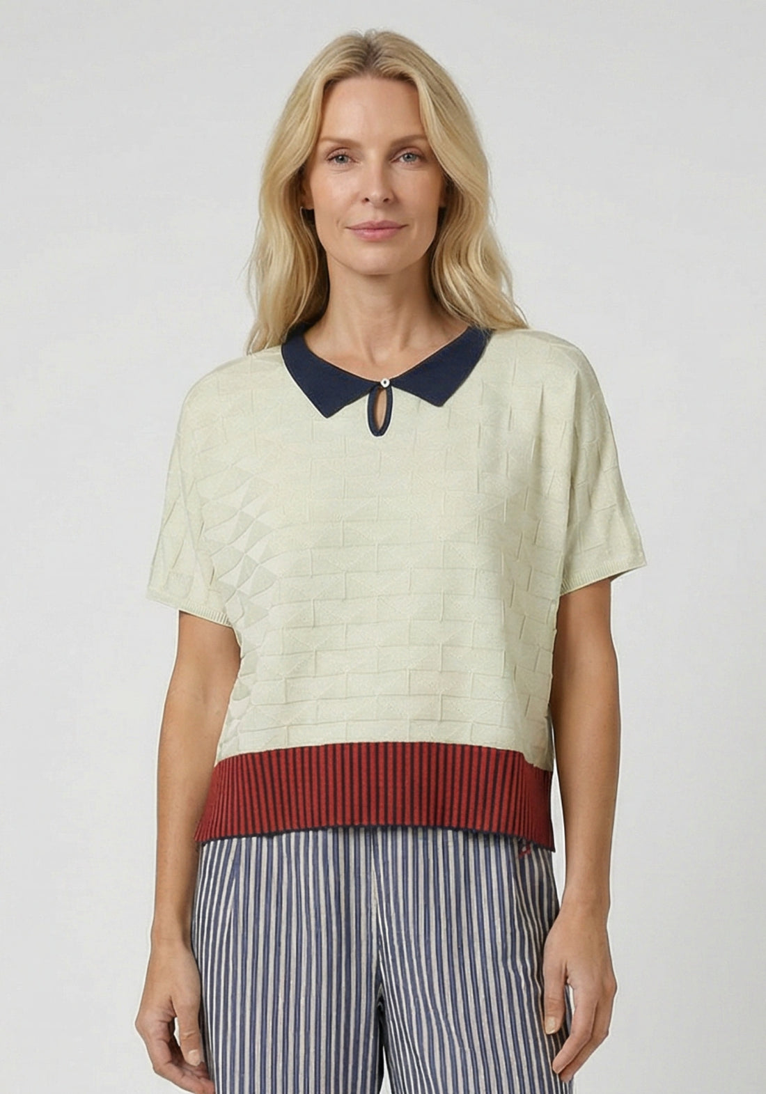 Top Collar Polo Diamonds Aloe Wash