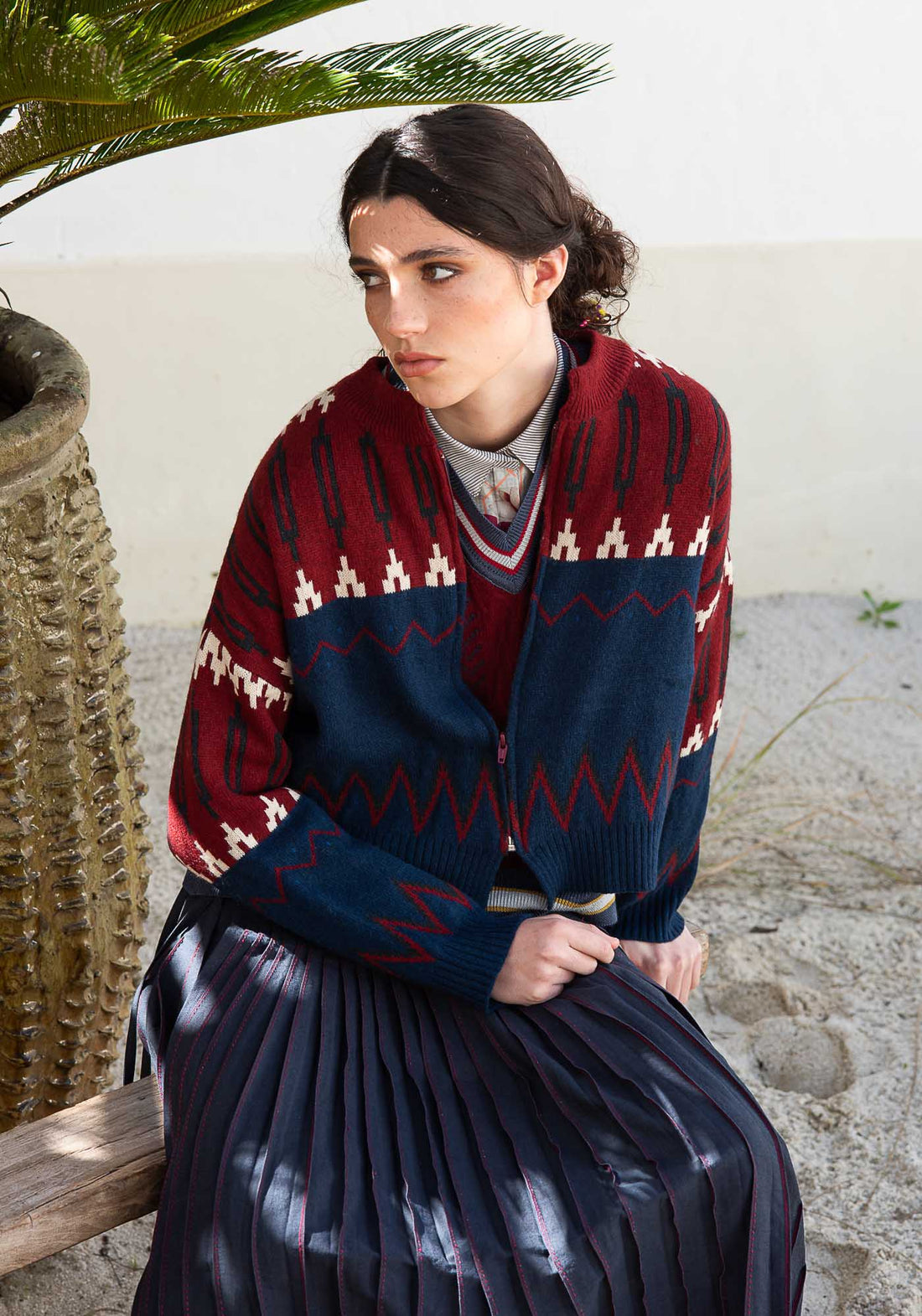 Bolero Moss Zip Cherry - Traces of Me